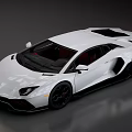 White Lamborghini Sports Car With Sleek Body Lines Black Wheels And Red Brake Calipers