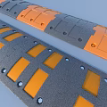 Anti-collision bar parking block pile 3d model