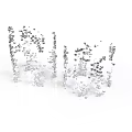 Abstract Organ And Hair Structure Formed By Silver Particles Visual Design