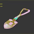 Shiny Silver Metal Shovel With Reflective Surface And Dark Background Reflection