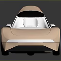 Futuristic Rose Gold Concept Car With Transparent Roof And Unique Wheels