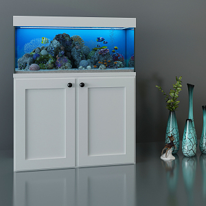 Modern fish tank 3d model