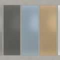 Textured Metal Panels In Various Colors With Grid Patterns For Decor 3d model
