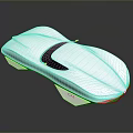 Futuristic White Car With Sleek Body Smooth Surface And Red Taillights