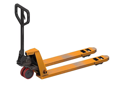 Yellow Manual Hydraulic Pallet Jack Industrial Equipment for Loading and Unloading Goods Durable Design 3d model