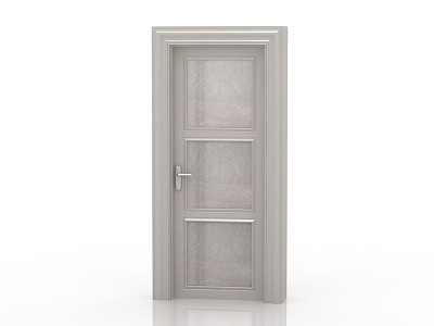 Jianou solid wood door interior door 3d model