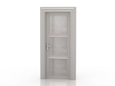 Jianou solid wood door interior door 3d model