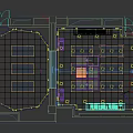 School Classroom With Wooden Ceiling Lighting Dark Walls Whiteboard Screens Audio Equipment And Lab Stations