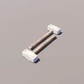Practical Hardware Tools Featuring Two Hammers With Wooden Handles And Metal Heads 3d model