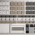 Modern switch switch socket combination mobile rail socket intelligent switch panel distribution box 3d model