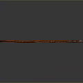 Red Long Staff Weapon With Textured Body And Metal Tip