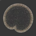 Plush Faux Fur Stool With Sleek Metal Base For Modern Interior Design