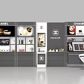 Showcase Booth Cosmetic Cabinet Container 3d model