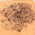 Scenic Desert Mountain Landscape With Rugged Rocky Formations And Sandy Terrain