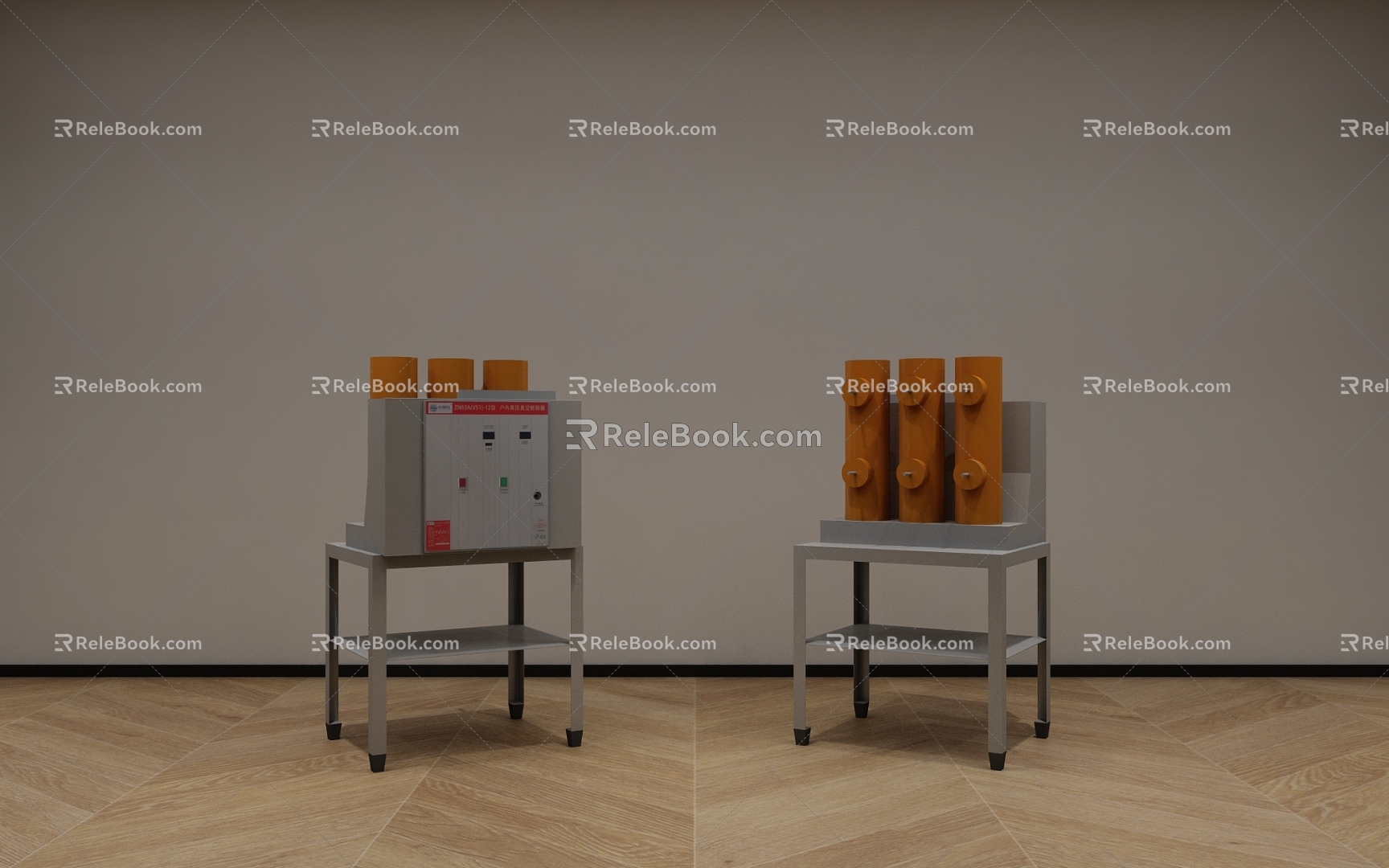 Electrical indoor high voltage vacuum circuit breaker 3d model