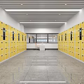 Modern Spacious Reception Area With Service Room Cashier Room Elevators And Large Windows