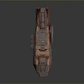 Red Sci Fi Spaceship Model With Detailed Exterior And Futuristic Design Elements