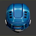 Cooper Hockey Helmet With Cartoon Face Design And White Blue Details