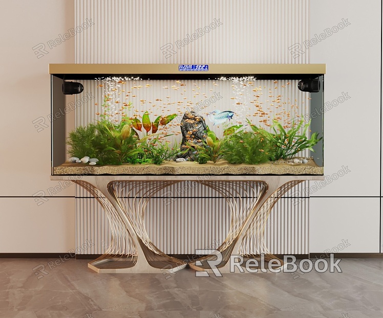 Modern Fish Tank Creative Shaped Glass Fish Tank Aquarium Creative Art Fish Tank Tropical Fish Tank Partition Screen Fish Tank Display Cabinet Side Cabinet model