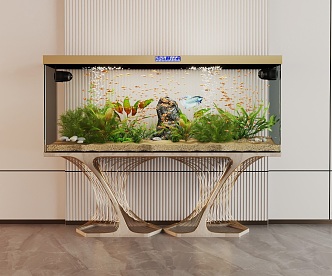 Modern Fish Tank Creative Shaped Glass Fish Tank Aquarium Creative Art Fish Tank Tropical Fish Tank Partition Screen Fish Tank Display Cabinet Side Cabinet 3d model