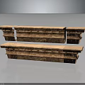 Stone Architectural Decorative Components With Brown Layered Carved Textures