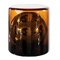 Stylish Modern Coffee Table Featuring Transparent Glass Top And Brown Wooden Frame