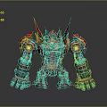 Mech Warrior Mech Soldier Machine Battlearm Mechanical Battlearm Machine Fighter Robot 3d model