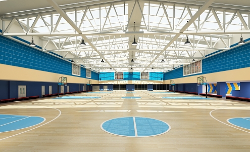 modern basketball hall 3d model