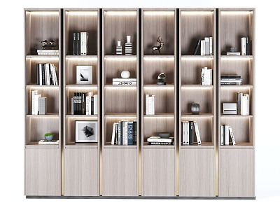 Modern Bookcase Bookshelf 3d model