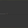 Silver Long Sword With Red Flame Patterns And Textured Hilt On Dark Background