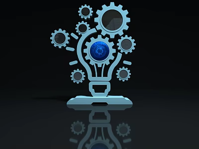 Modern Guide Card Gear Guide Card 3d model