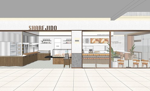 Modern Bakery 3d model