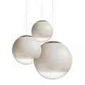 Modern Spherical Glass Pendant Lights in White and Gold Hanging Decor Design