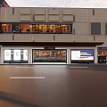 Outdoor New Chinese Landscape Waiting Station Bus Station Intelligent Bus Station Transparent Electronic Screen 3d model