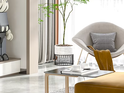 Side table 3d model