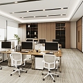 Modern Office Public Area Office Hall Studio Shared Office 3d model