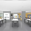 China Mobile 5G Plus Digital Store With Blue Exterior Glass Doors And Product Displays