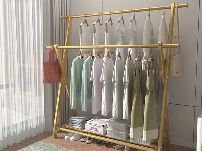 Hanger Shoe Rack Storage Rack 3d model