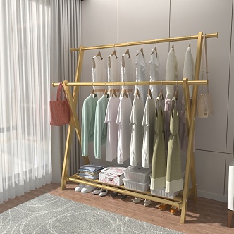 Hanger Shoe Rack Storage Rack 3d model