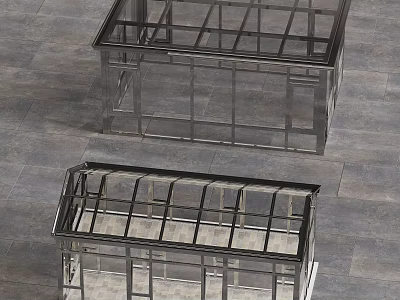 Modern Metal Frame Glass Roof Structures With Transparent Panels And Skylight Design 3d model