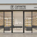 DIMAITE Snack Store With Glass Front And Shelves Displaying Leisure Food Products