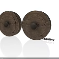 Vintage Wooden Pulley Equipment For Heavy Duty Lifting And Industrial Use