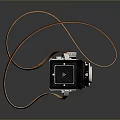 Vintage Rolleiflex Twin Lens Reflex Camera With Black Body And Brown Leather Strap