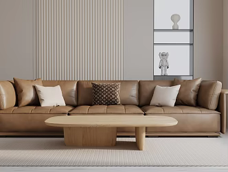 Modern three-seat sofa 3d model