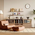 Middle Style Lazy Sofa 3d model