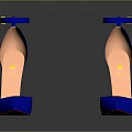 Women's Blue High Heels With Ankle Strap Pointed Toe And Stiletto Heel Design