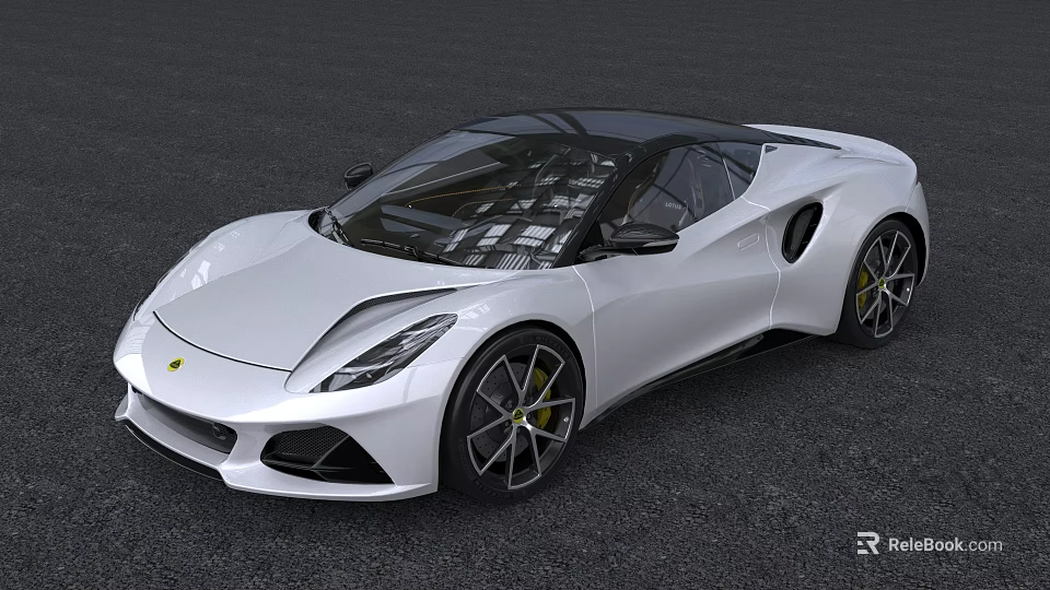 White Sports Car Featuring Modern Sleek Body Design Alloy Wheels And LED Headlights 3d model 