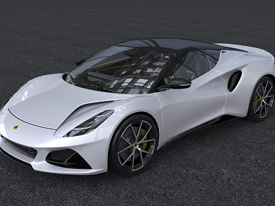 White Sports Car Featuring Modern Sleek Body Design Alloy Wheels And LED Headlights 3d model