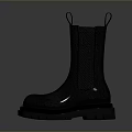 Black Leather Knee High Boots With Durable Sole And Fashionable Design For Daily Use