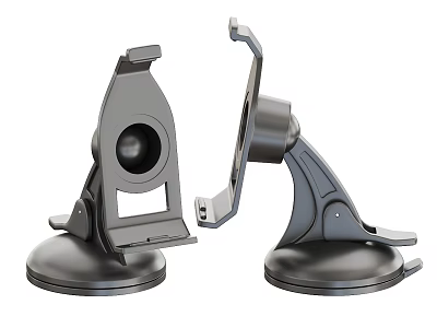 Sturdy Adjustable Car Phone Mount With Suction Cup Base And Holder 3d model